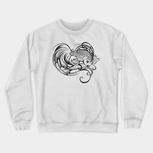 Stylized beautiful fish Crewneck Sweatshirt